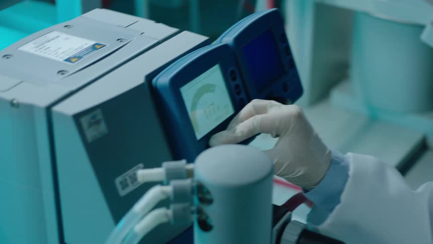 A clip of a lady working in a lab