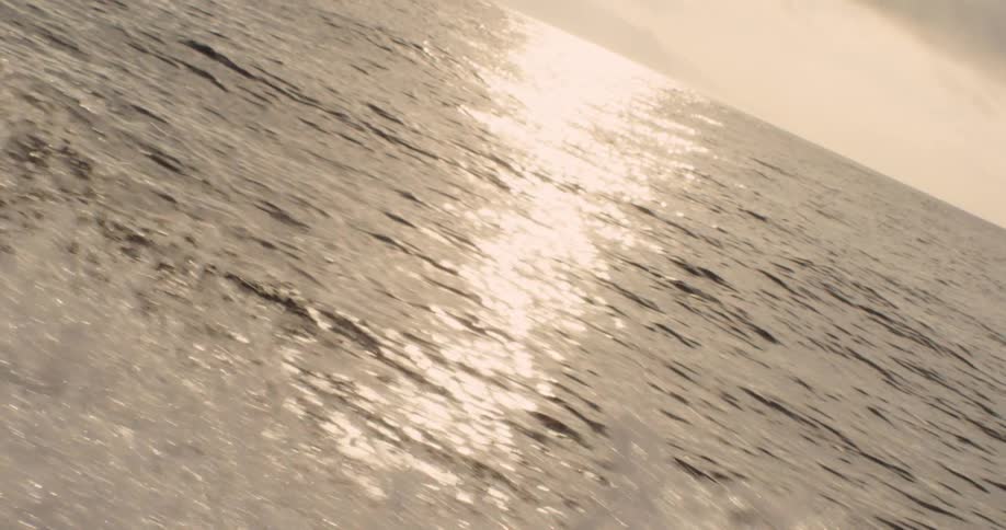 Water splashes by in the ocean