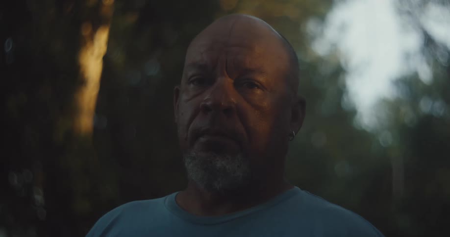 A clip of a man making a straight look