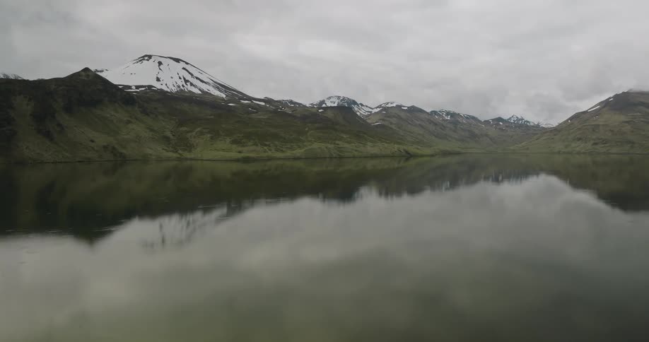 Heavy clouds over the mountain range