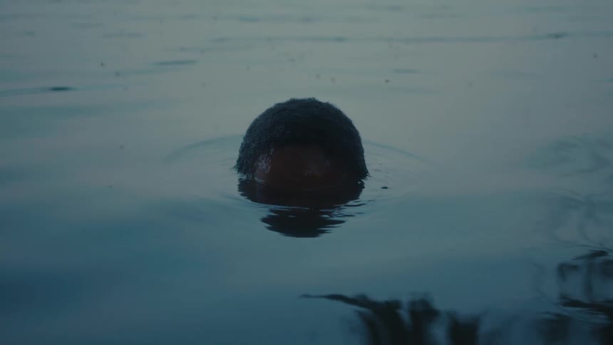 A clip of a woman swimming