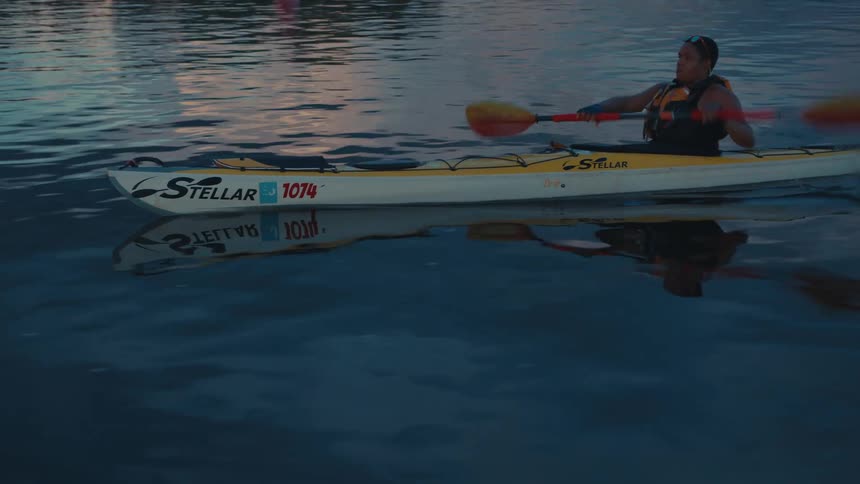 A clip of a percentage kayaking