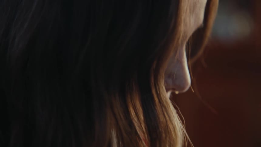 A close up clip of a ladys face