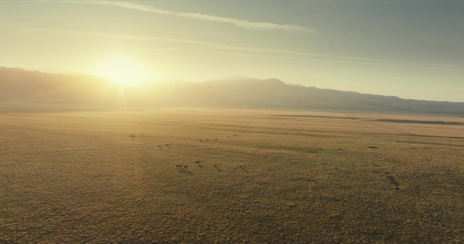 An aerial clip of a desert