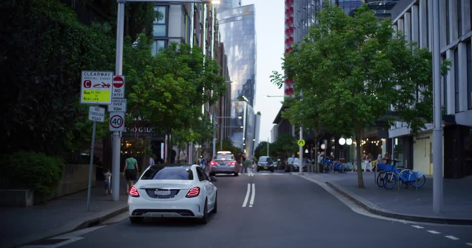 A footage of a street in a metropolis