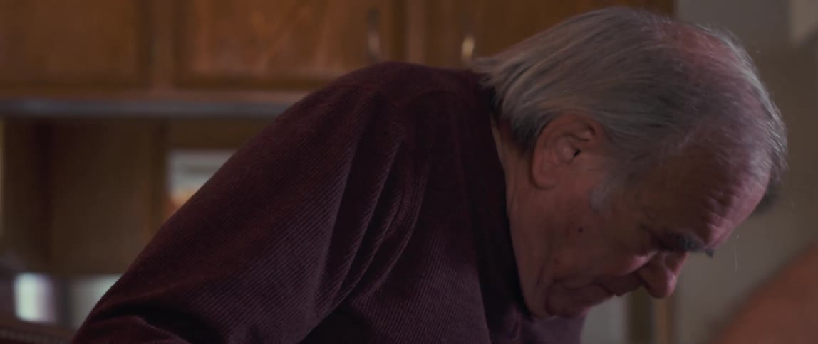 Elderly man sitting in an armchair and a nurse consulting him