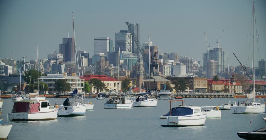 A clip of private boats at the shore