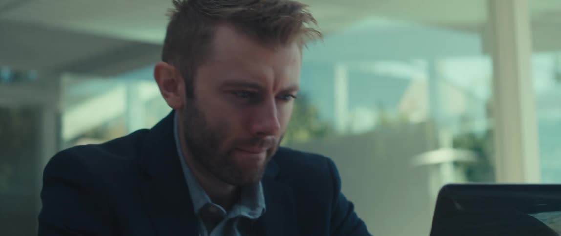 A close up clip of a man thinking