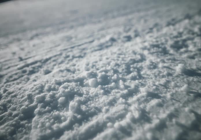Close up of a snow covered ground
