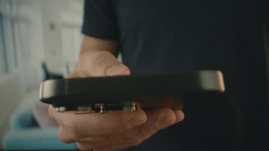 A clip of a person operating a smartphone