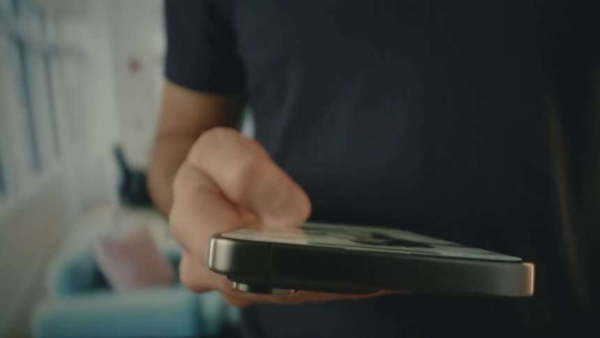 A clip of a person operating a smartphone