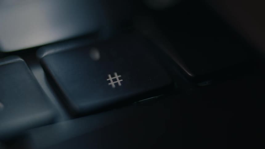 Close up of a laptop key