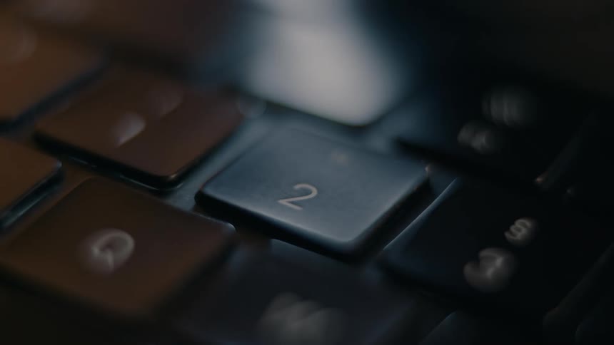 A close up footage of a person typing