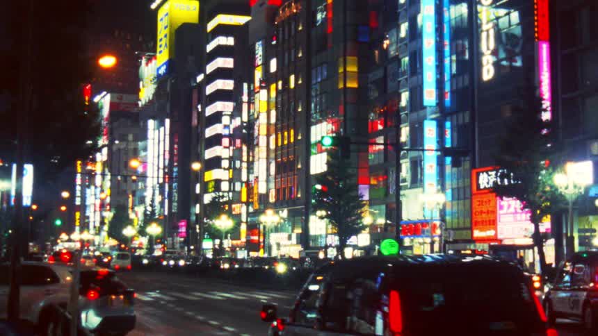 A night footage of a city