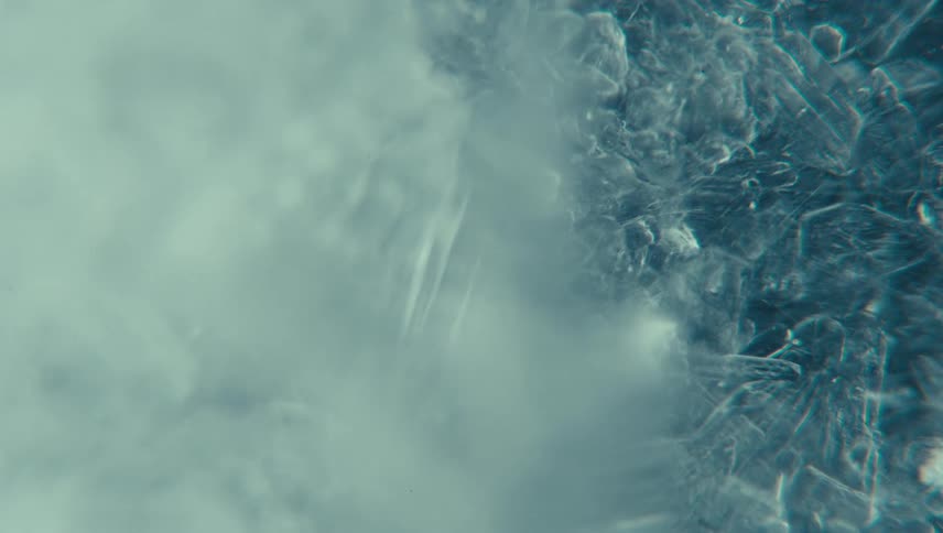 Extreme close up of freezing ice