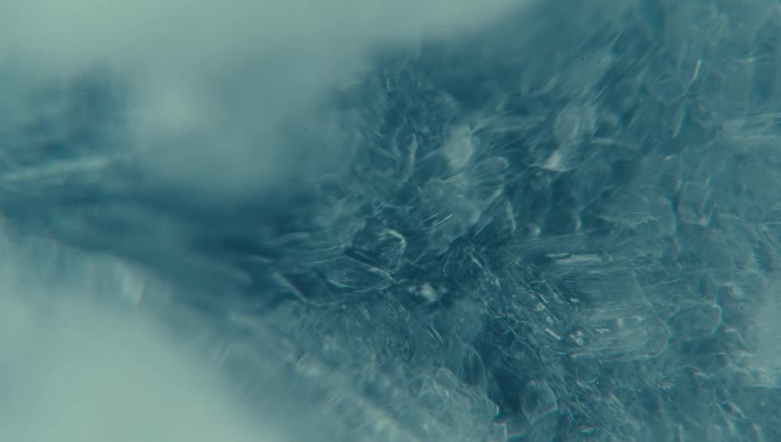 Formation of ice crystals with an intricate and detailed texture