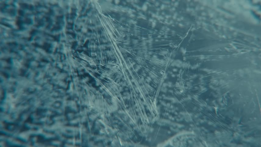 Closeup of cracking ice