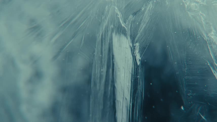 The liquid slowly freezes