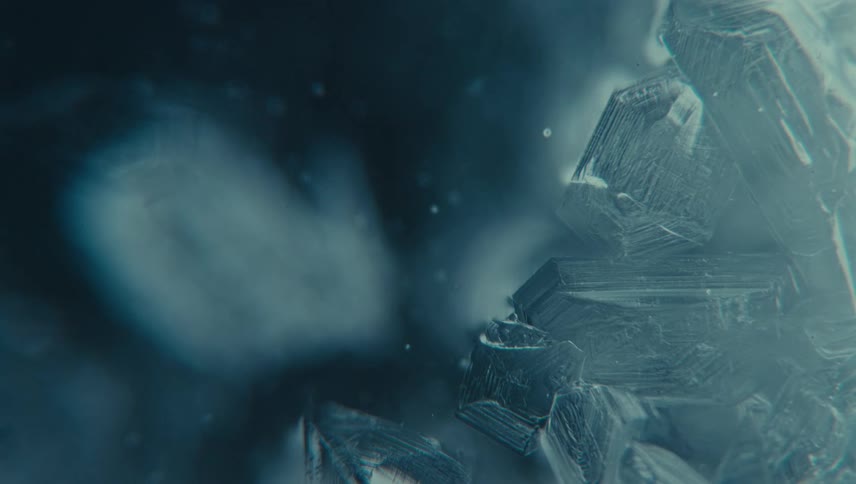 Water surface with freezing ice