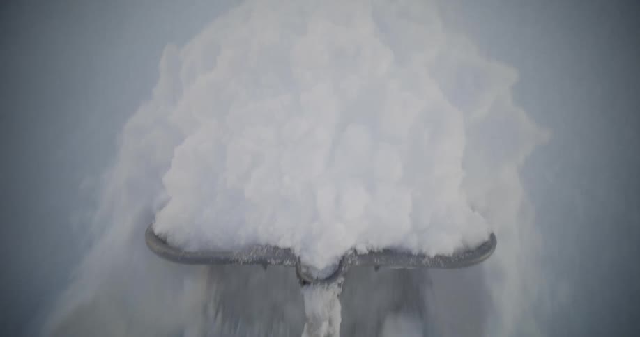 A person is shoveling snow