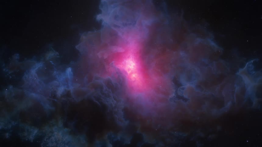 An abstract clip of a cloudy moon