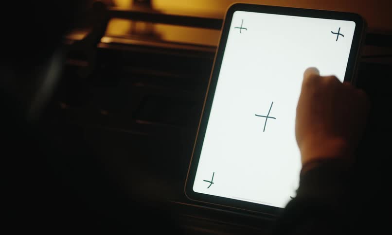 A clip of a person operating a tablet