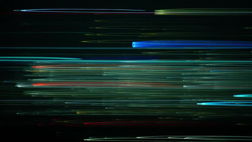 Reflection of lights from buildings in a metropolis at night