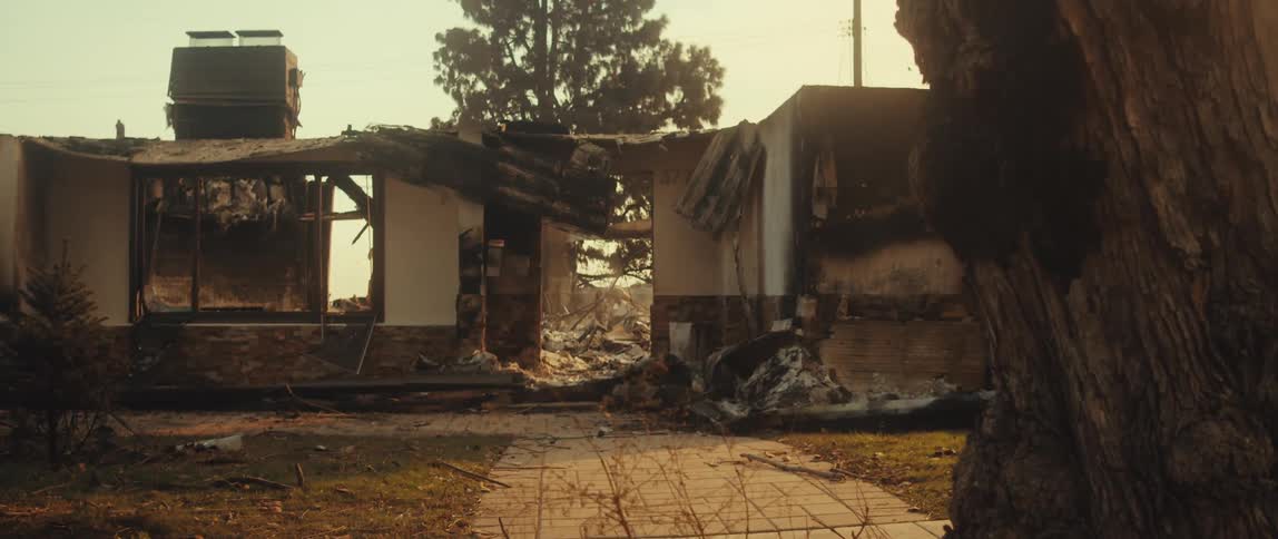 Destroyed urban house