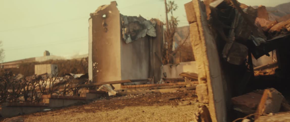 Destroyed urban area