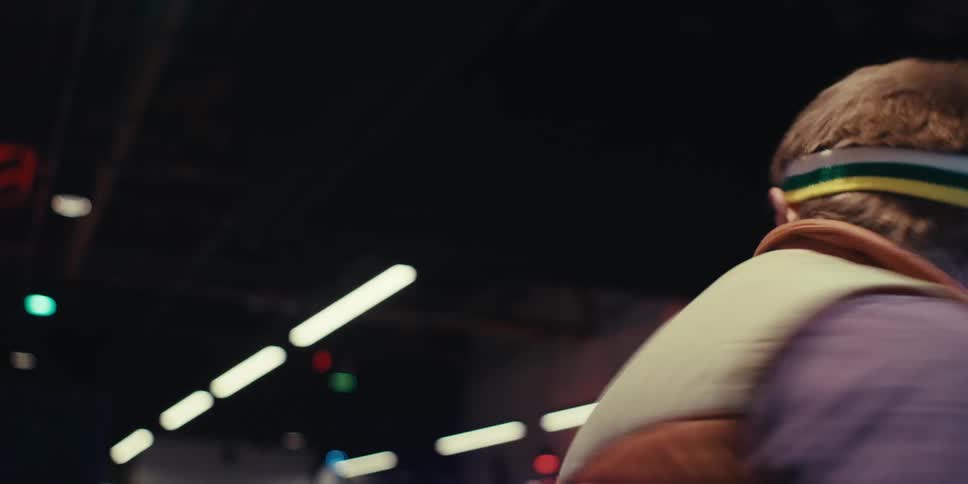Portrait of a man doing a happy spin