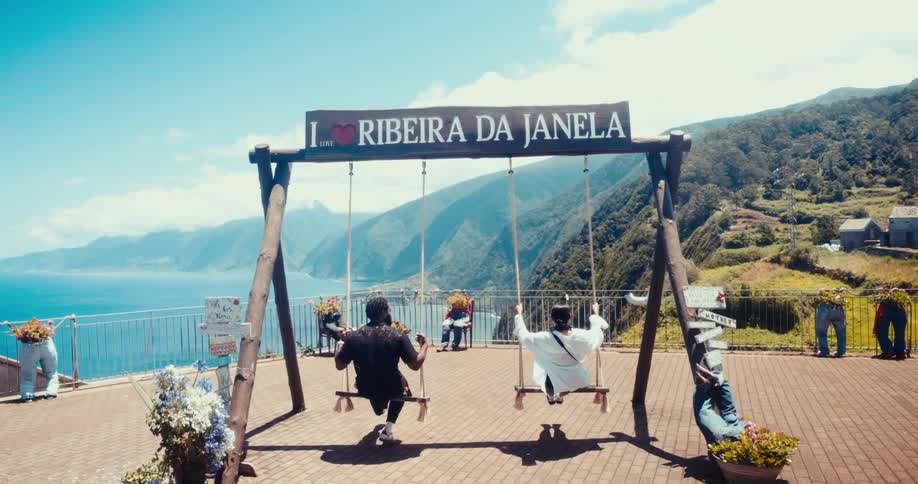 A clip of couples having fun at the resort