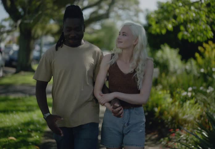 A clip of couples walking and holding hands
