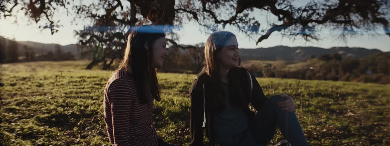A footage of girls having fun on the grass field