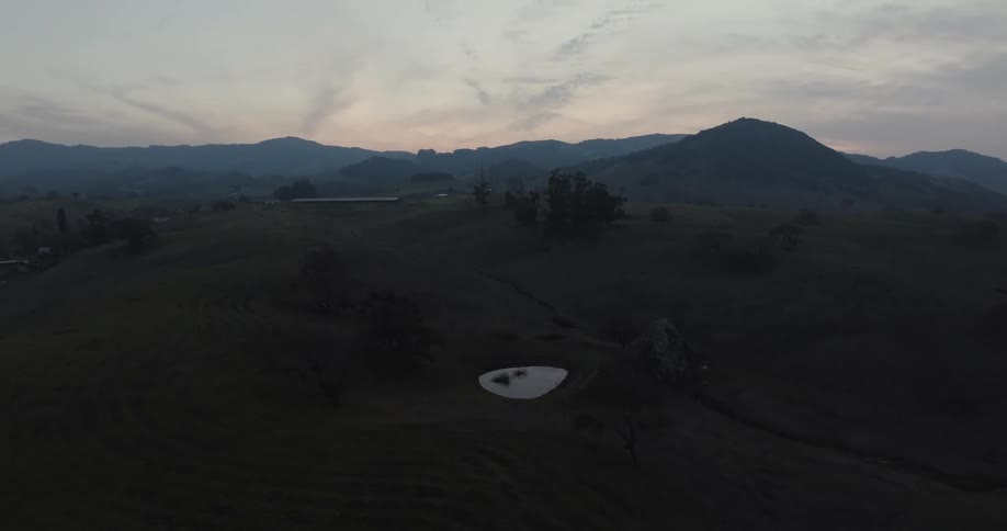 An aerial clip of natural landmass