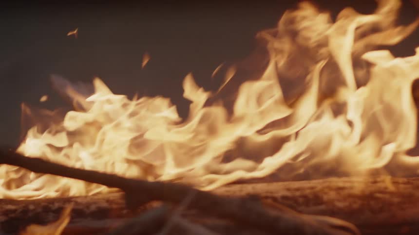 A clip of a burning flame