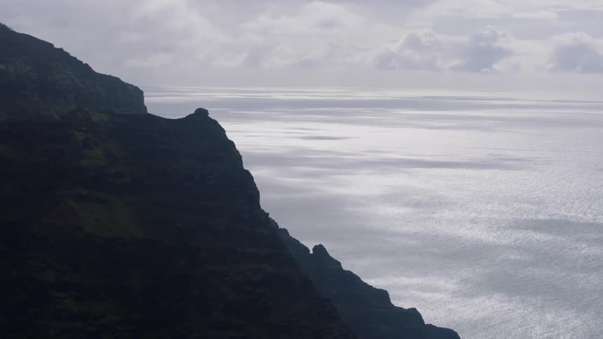 A footage of a slopy mountain area