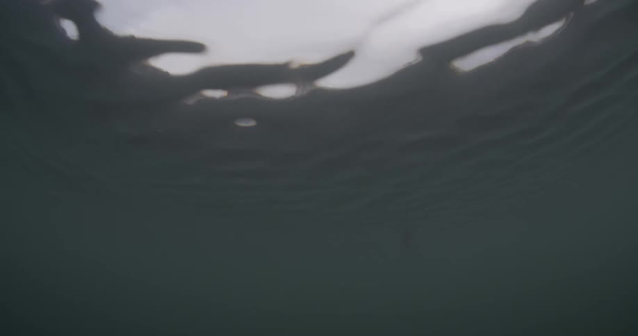 Water ripples and flows overhead