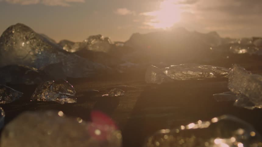 A close up clip of ice glazers