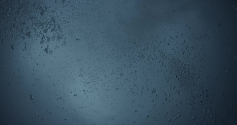 Bubbles rise to the surface of the ocean
