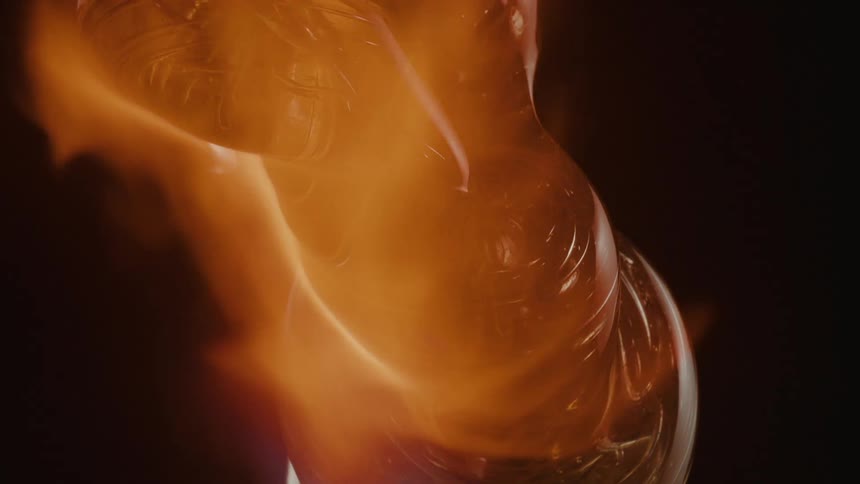 A clip of a burning plastic