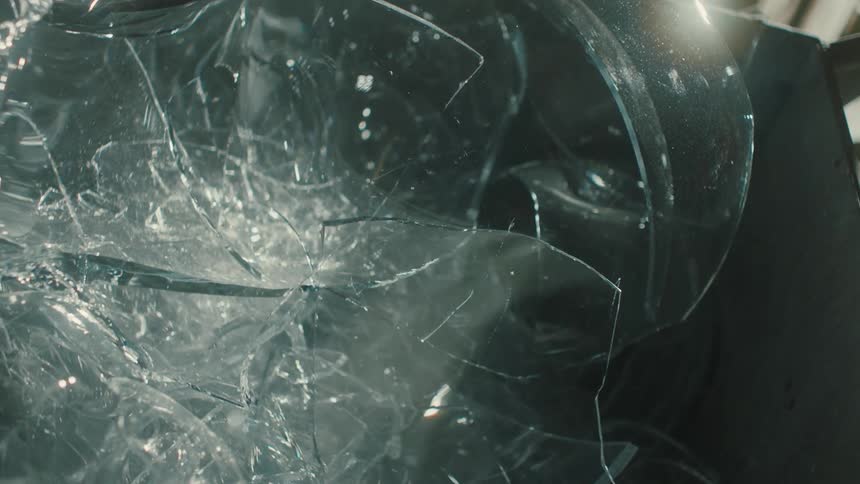 Broken glass on a surface