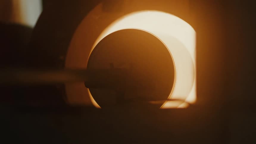 Industrial plate heating and forming glass