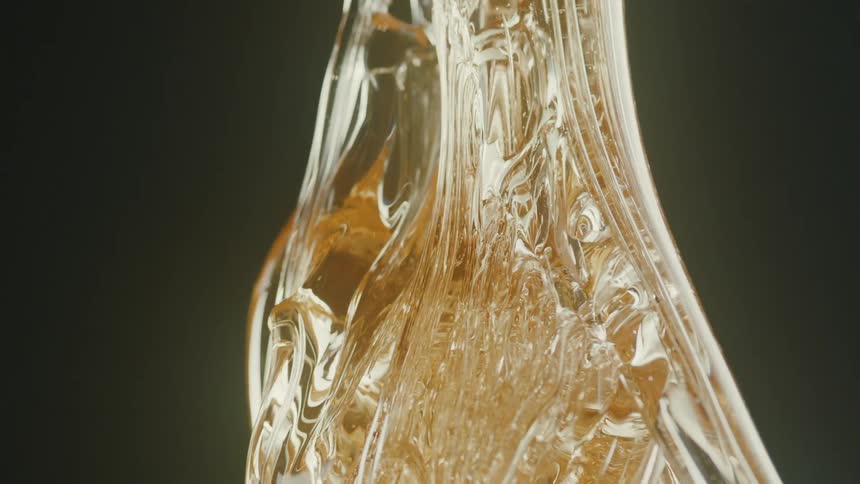 The glass object is glowing in the dark