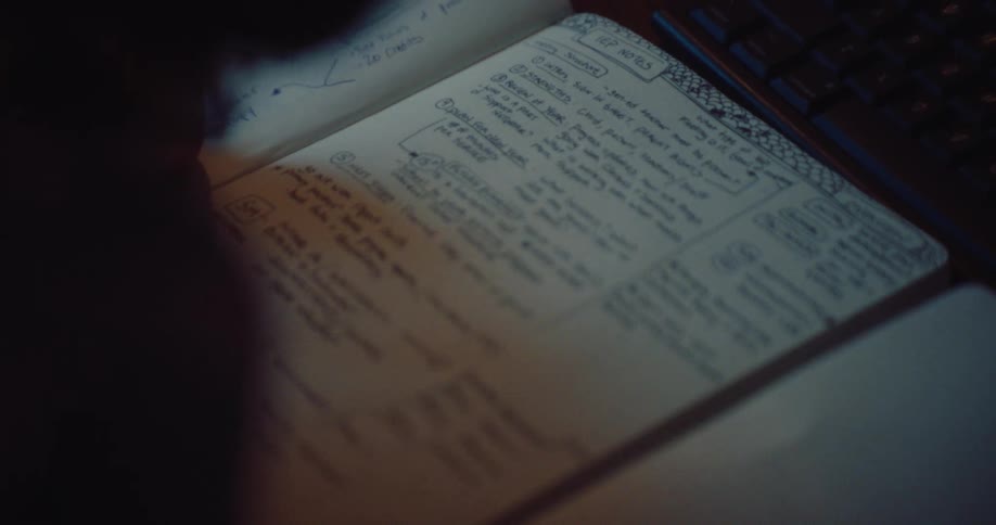 Close up of a white paper with notes