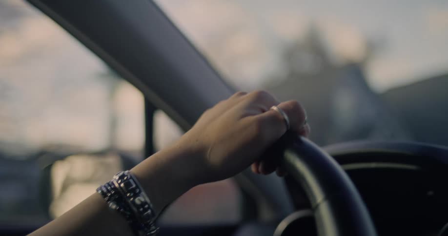 A clip of a person driving