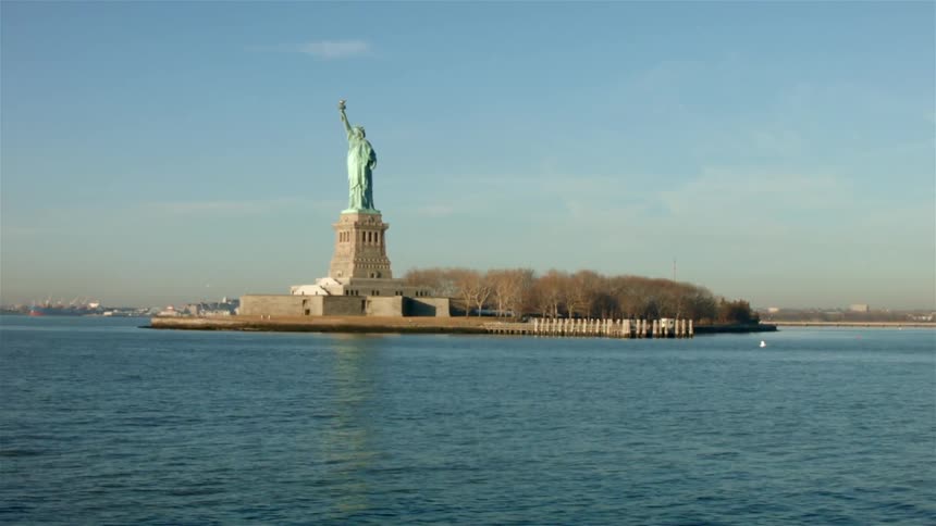 Statue of liberty on sunny day