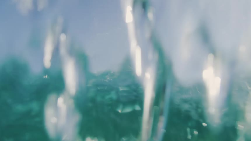 Underwater view of a breaking wave