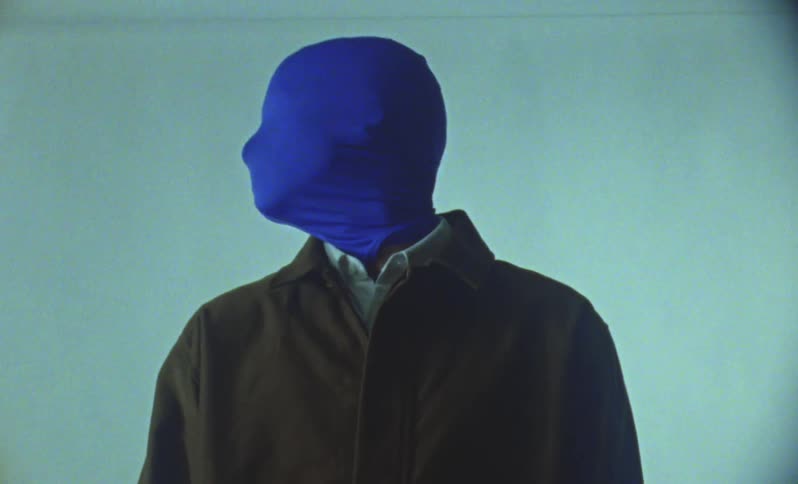 A man shakes his head around fast