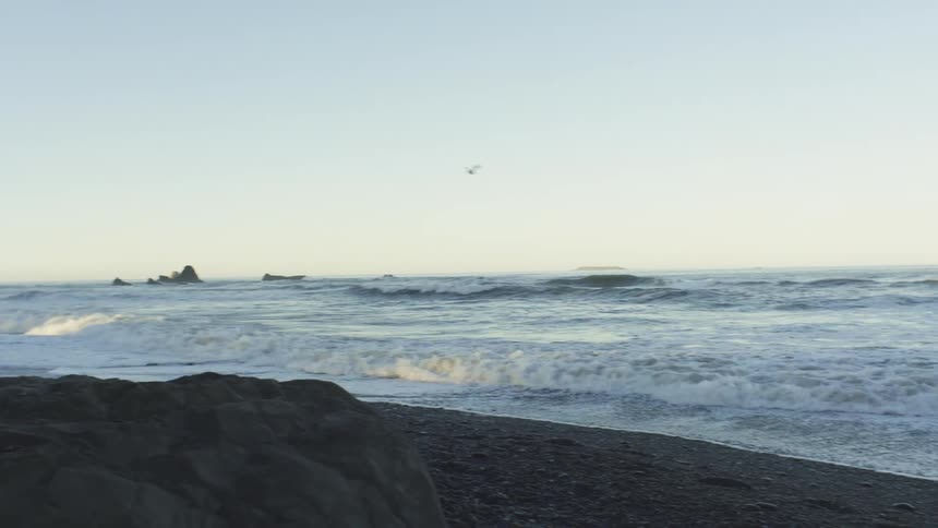 Landscape of a beach in the morning