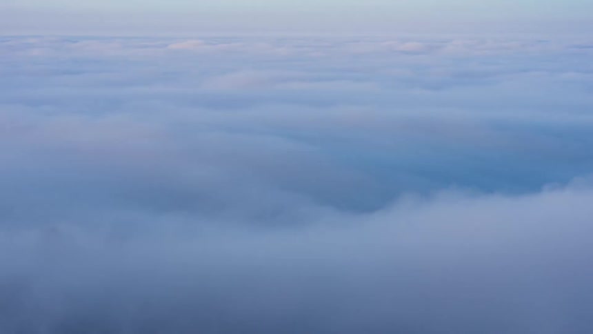 Timelapse of rolling clouds of fog